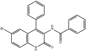 N-(6-bromo-2-oxo-4-phenyl-1,2-dihydroquinolin-3-yl)benzamide 结构式