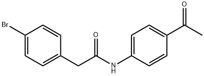 N-(4-acetylphenyl)-2-(4-bromophenyl)acetamide 结构式