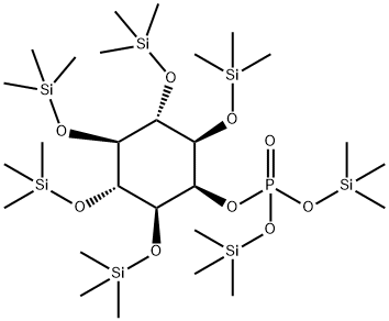 1-O,3-O,4-O,5-O,6-O-Pentakis(trimethylsilyl)-D-myo-inositol [phosphoric acid bis(trimethylsilyl)] ester 结构式