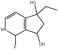 1H-Cyclopenta[c]pyridine-5,7-diol,5-ethyl-1-fluoro-2,5,6,7-tetrahydro-(9CI) 结构式