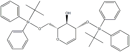 3,6-二-O-(叔丁基二苯基甲硅烷基)-D-半乳醛 结构式