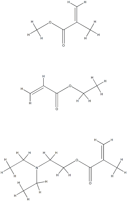 2-Propenoic acid, 2-methyl-, 2-(diethylamino)ethyl ester, polymer with ethyl 2-propenoate and methyl 2-methyl-2-propenoate 结构式