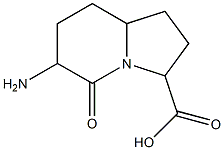 3-Indolizinecarboxylicacid,6-aminooctahydro-5-oxo-(9CI) 结构式