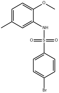 4-溴-N-(2-甲氧基-5-甲基苯基)-苯磺酰胺 结构式