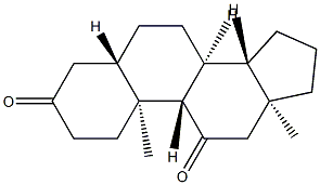 5α-Androstane-3,11-dione 结构式