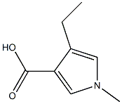 1H-Pyrrole-3-carboxylicacid,4-ethyl-1-methyl-(9CI) 结构式