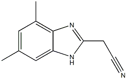 1H-Benzimidazole-2-acetonitrile,4,6-dimethyl-(9CI) 结构式