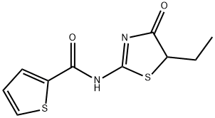 2-Thiophenecarboxamide,N-(5-ethyl-4,5-dihydro-4-oxo-2-thiazolyl)-(9CI) 结构式