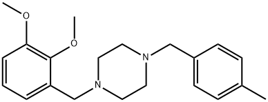 1-(2,3-dimethoxybenzyl)-4-(4-methylbenzyl)piperazine 结构式