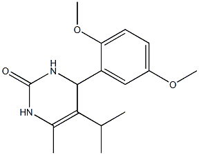 2(1H)-Pyrimidinone,4-(2,5-dimethoxyphenyl)-3,4-dihydro-6-methyl-5-(1-methylethyl)-(9CI) 结构式