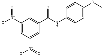 N-(4-甲氧基苯)-3,5-二硝基苯甲酰胺 结构式