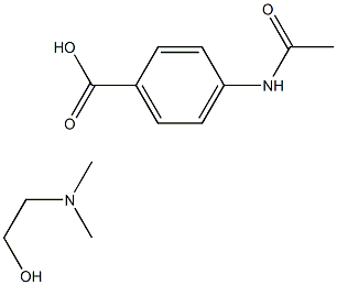 4-(acetamido)benzoic acid, compound with 2-(dimethylamino)ethanol (1:1)  结构式