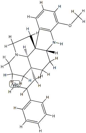 17-Methoxy-21-phenylaspidospermidin-21-ol 结构式