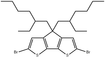 2,6-二溴-4,4-双(2-乙基己基)-4H-环戊并[2,1-B:3,4-B']二噻吩 结构式