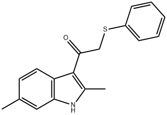 1-(2,6-dimethyl-1H-indol-3-yl)-2-(phenylsulfanyl)ethanone 结构式