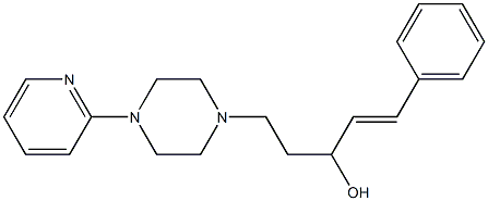 α-(2-Phenylethenyl)-4-(2-pyridyl)-1-piperazine-1-propanol 结构式