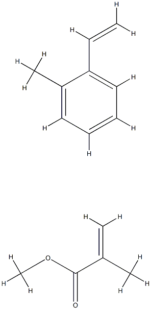 2-Propenoic acid, 2-methyl-, methyl ester, polymer with ethenylmethylbenzene 结构式