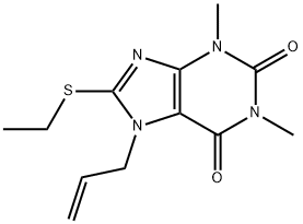 7-allyl-8-(ethylthio)-1,3-dimethyl-3,7-dihydro-1H-purine-2,6-dione 结构式