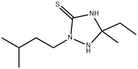 1,2,4-Triazolidine-3-thione,5-ethyl-5-methyl-2-(3-methylbutyl)-(9CI) 结构式