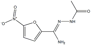 N(SUP.2)-ACETYL-5-NITRO-2-FUROHYDRAZIDEIMIDE 结构式