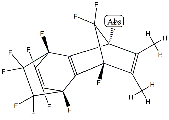 1,2,3,4,5,8,9,9,10,10,11,11-Dodecafluoro-1,4,5,8-tetrahydro-6,7-dimethyl-1α,4α-ethano-5β,8β-methanonaphthalene 结构式