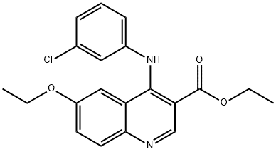 ethyl 4-(3-chloroanilino)-6-ethoxy-3-quinolinecarboxylate 结构式