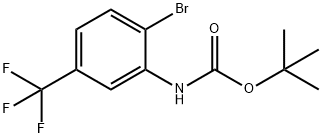 (2-溴-5-(三氟甲基)苯基)氨基甲酸叔丁酯 结构式