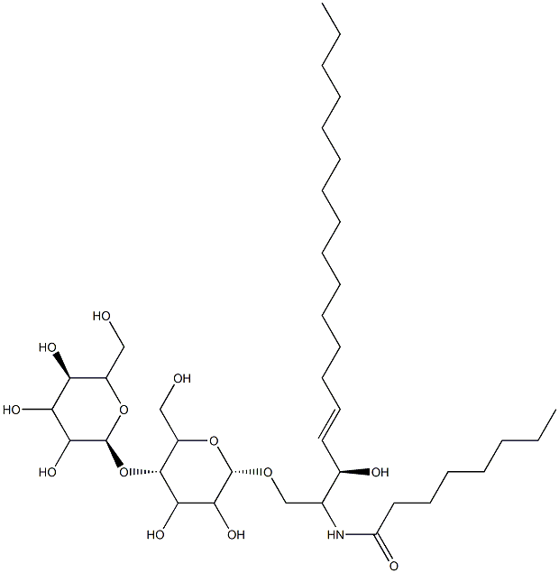 D-LACTOSYL--1,1' N-OCTANOYL-D-ERYTHRO-SPHINGOSINE 结构式