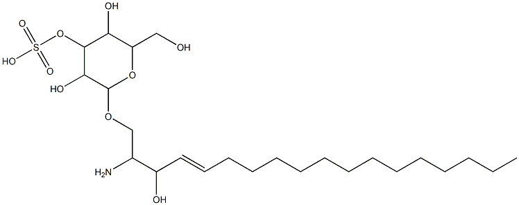溶血硫脑苷脂(牛)铵盐 结构式