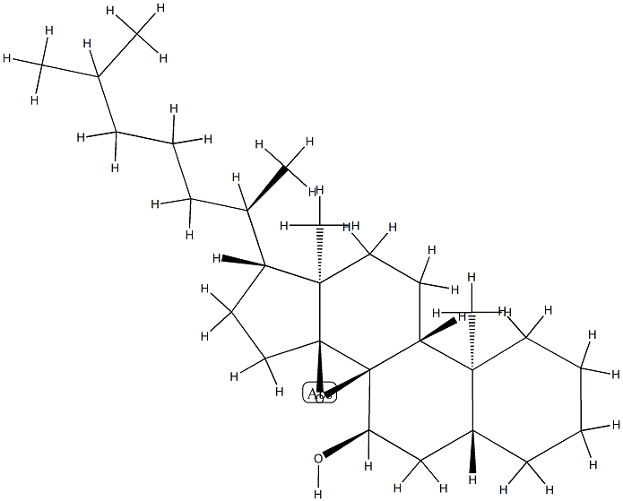 8α,14-Epoxy-5α-cholestan-7α-ol 结构式