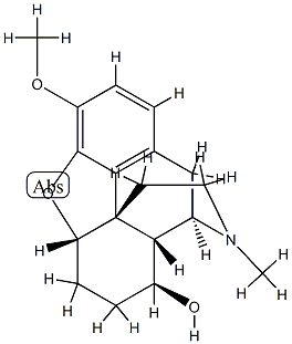 4,5α-Epoxy-3-methoxy-17-methylmorphinan-8β-ol 结构式