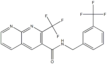 1,8-Naphthyridine-3-carboxamide,2-(trifluoromethyl)-N-[[3-(trifluoromethyl)phenyl]methyl]-(9CI) 结构式