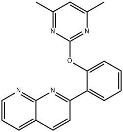 1,8-Naphthyridine,2-[2-[(4,6-dimethyl-2-pyrimidinyl)oxy]phenyl]-(9CI) 结构式