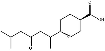 4β-(1,5-Dimethyl-3-oxohexyl)cyclohexane-1β-carboxylic acid 结构式