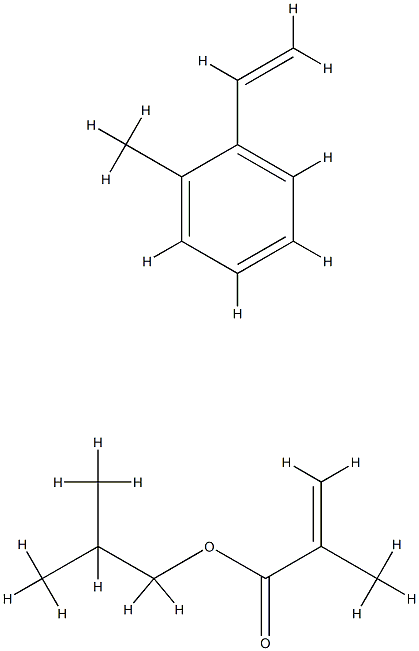 2-Propenoic acid, 2-methyl-, 2-methylpropyl ester, polymer with ethenylmethylbenzene 结构式