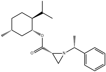 (-)-薄荷基 (R)-1-[(R)-Α-甲基苄基]氮杂环丙烷-2-羧酸酯 结构式