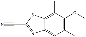 2-Benzothiazolecarbonitrile,6-methoxy-5,7-dimethyl-(9CI) 结构式