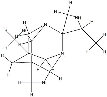 1,3-Diazatricyclo[3.3.1.13,7]decane,2-ethyl-2,5,7-trimethyl-(9CI) 结构式