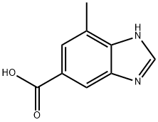 7-甲基1H-苯并[D]咪唑-5-羧酸 结构式