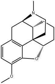 4,5α-Epoxy-3-methoxy-17-methylmorphinan 结构式