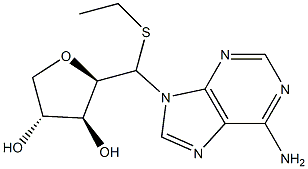 1-C-(6-Amino-9H-purin-9-yl)-2,5-anhydro-1-S-ethyl-1-thio-D-xylitol 结构式