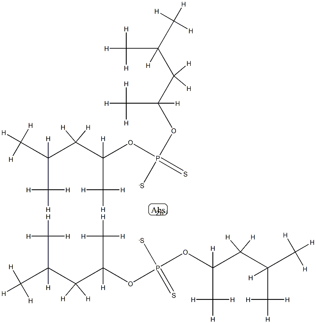 bis(4-methylpentan-2-yloxy)-sulfanylidene-sulfido-phosphorane, zinc(+2 ) cation 结构式