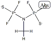 [Methyl(difluorothiophophinyl)amino]chlorofluorophosphine sulfide 结构式