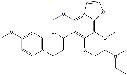 6-[2-(Diethylamino)ethoxy]-4,7-dimethoxy-α-[2-(4-methoxyphenyl)ethyl]-5-benzofuranmethanol 结构式