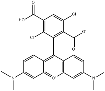 9-(3,6-二羧基-2,5-二氯苯基)-3,6-二(二甲基氨基)吨内盐 结构式