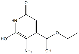 2(1H)-Pyridinone,3-amino-4-(ethoxyhydroxymethyl)-6-hydroxy-(9CI) 结构式