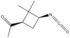 Ethanone, 1-[(1R,3S)-3-isocyanato-2,2-dimethylcyclobutyl]-, rel- (9CI) 结构式