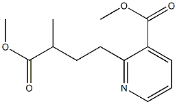 3-(Methoxycarbonyl)-α-methyl-2-pyridinebutanoic acid methyl ester 结构式