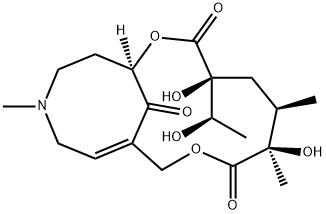 (20R)-15,20-Dihydro-12,15α,20-trihydroxy-4-methyl-4,8-secosenecionan-8,11,16-trione 结构式