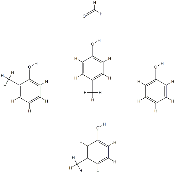 Formaldehyde, polymer with 2-methylphenol, 3-methylphenol, 4-methylphenol and phenol 结构式